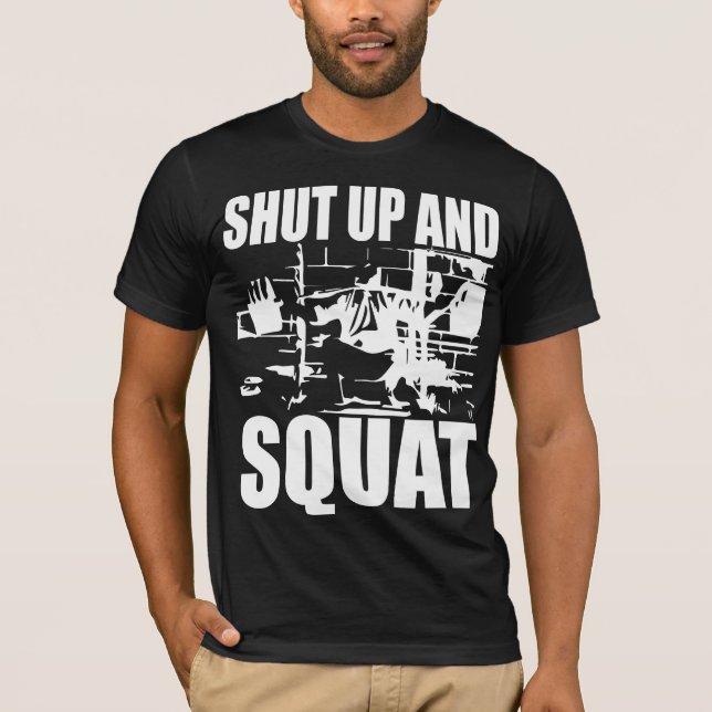 Bodybuilding - Håll käften och torget Tee Shirt (Framsida)