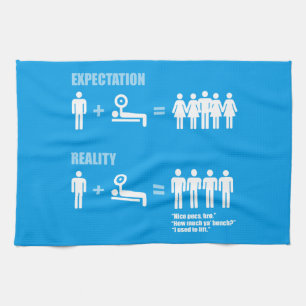 Bodybuilding Humor - Expections vs Reality Kökshandduk