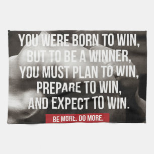 Bodybuilding-inspiration - Born to Win - Workout Kökshandduk