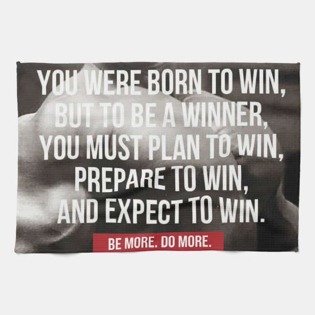 Bodybuilding-inspiration - Born to Win - Workout Kökshandduk (Horisontell)