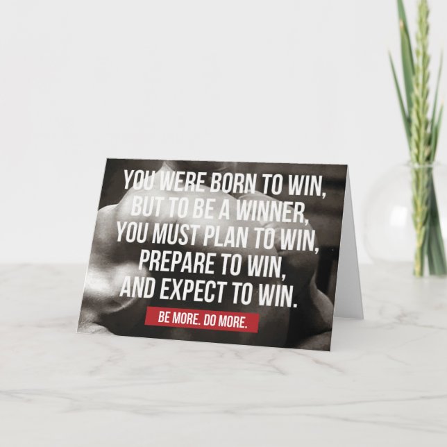 Bodybuilding-inspiration - Born to Win - Workout Kort (Framsida)