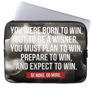 Bodybuilding-inspiration - Born to Win - Workout Laptop Fodral