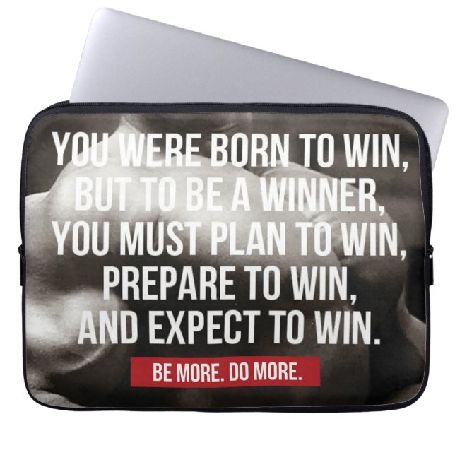 Bodybuilding-inspiration - Born to Win - Workout Laptop Fodral (Framsidan)