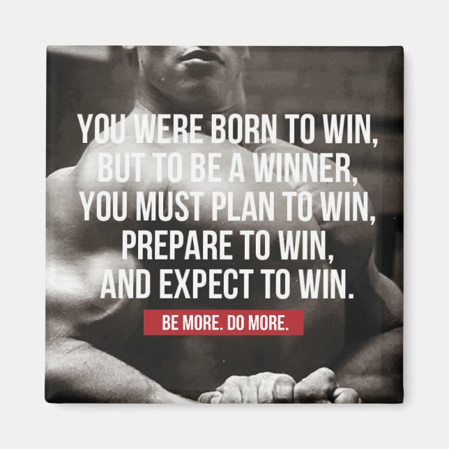 Bodybuilding-inspiration - Born to Win - Workout Magnet (Framsidan)
