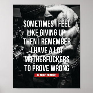 Bodybuilding inspirational Workout-citat Poster