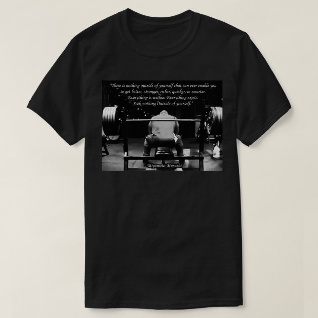 Bodybuilding inspirational Workout-citat T Shirt (Design framsida)