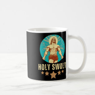 Bodybuilding Jesus Fitness Holy Swoly Rolig Gym Kaffemugg