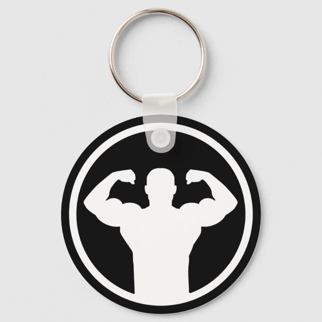 Bodybuilding logotyp nyckelring (Framsida)