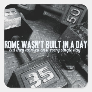 Bodybuilding Motivation Fyrkantigt Klistermärke