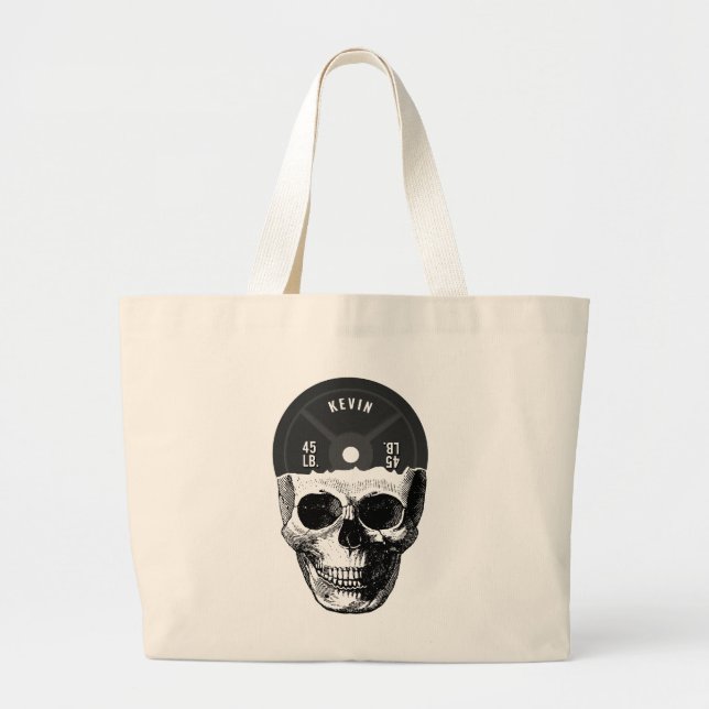 Bodybuilding of Weight Platt Skullträning Jumbo Tygkasse (Framsidan)