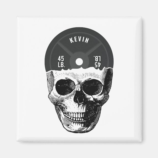 Bodybuilding of Weight Platt Skullträning Magnet (Framsidan)