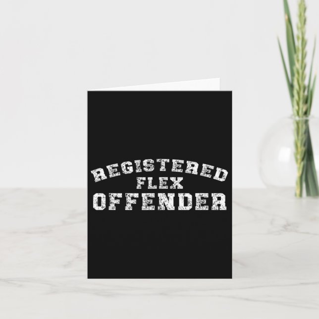 Bodybuilding Registrated Flex Offender Workout Kort (Framsida)