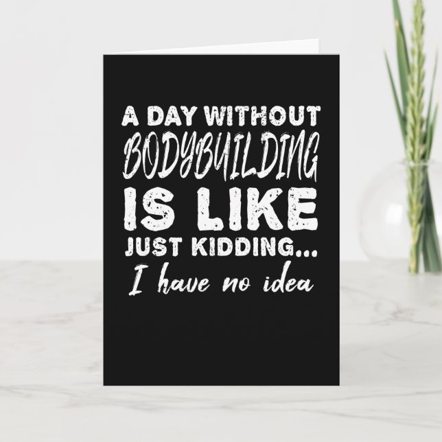 Bodybuilding Say Gift Retro Birthday Kort (Framsida)