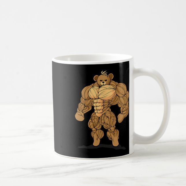 Bodybuilding Strength Sport Bear  Kaffemugg (Höger)