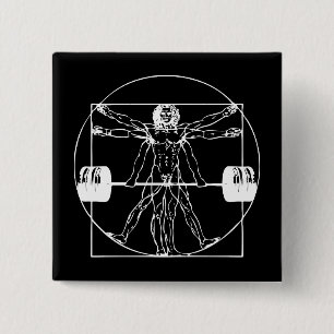 Bodybuilding - Vitruvian Barbell Man Knapp