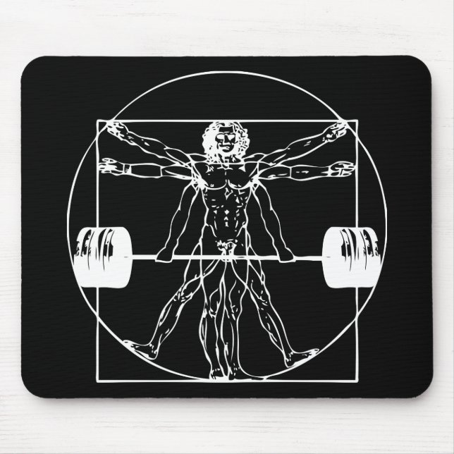 Bodybuilding - Vitruvian Barbell Man Musmatta (Framsidan)