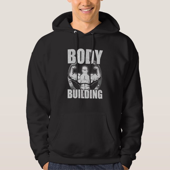 Bodybuilding Weightlyftare Bodybuilding Workout Hoodie (Framsida)