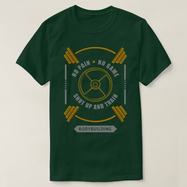 Bodybuilding with Dumbbells 1 T Shirt (Design framsida)