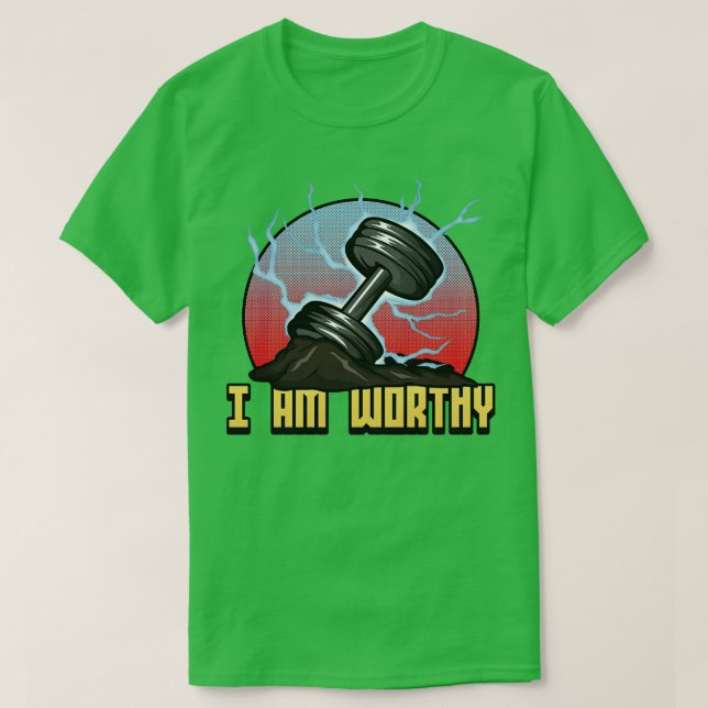 Bodybuilding with Dumbbells 4 T Shirt (Design framsida)