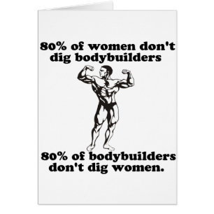 Bodybuildinggay humor hälsningskort