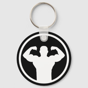 Bodybuildinglogotyp Nyckelring
