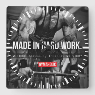 Bodybuildingmotivation Fyrkantig Klocka