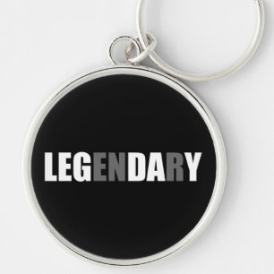 Bodybuliding - Leg Day - Legendary Rund Silverfärgad Nyckelring
