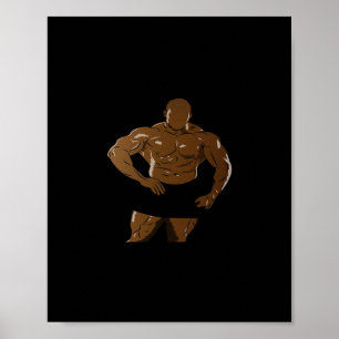 Bodybyggare i dos - styrka och pion för bodybu poster