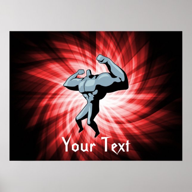 Bodybyggare; röd poster (Framsidan)