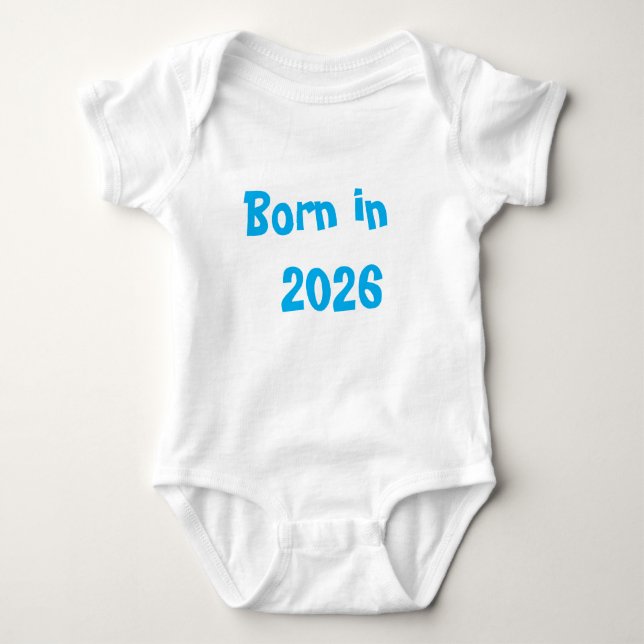 Bodydräkt född 2026 t shirt (Framsida)