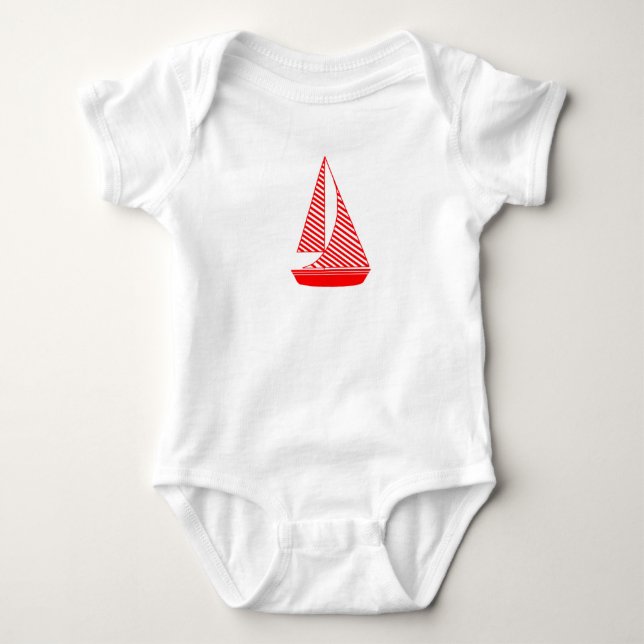 Bodydräkt för segelbåtar t-shirt (Framsida)