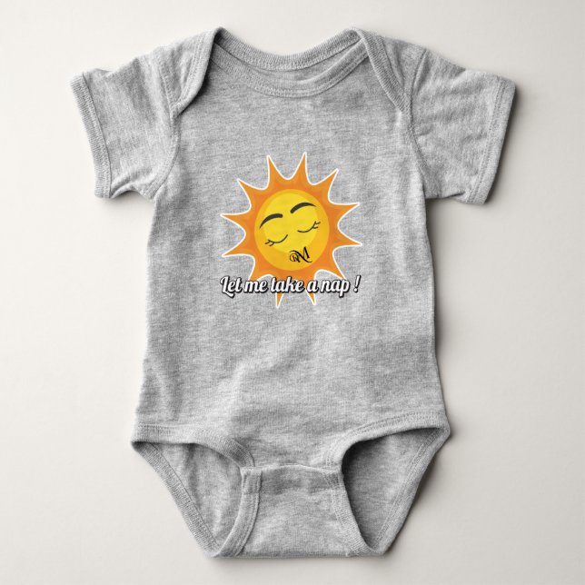Bodydräkt i baby: Ta ett Nap (grått) T Shirt (Framsida)