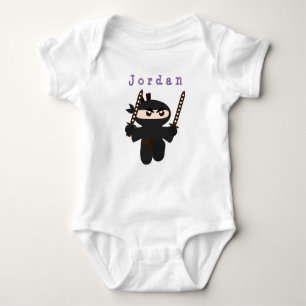 bodydräkt lustigt, ninja 01. Bysdräkt i baby T Shirt