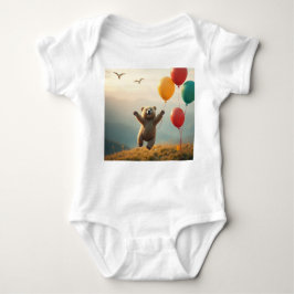 Bodydräkt Lycklig baby med ballonger T Shirt