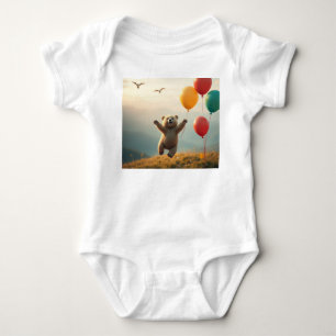 Bodydräkt Lycklig baby med ballonger T Shirt