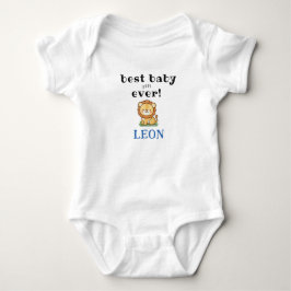 Bodydräkt med rolig slogan & namn, bästa baby body t shirt