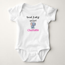 Bodydräkt med rolig slogan & namn, bästa babybody t shirt