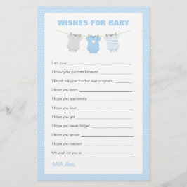 Bodydress Baby Shower Önskemål för Baby - Blue - B
