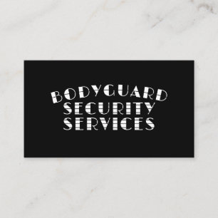 Bodyguard Säkerhetstjänster Executive Protection Visitkort