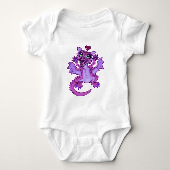 Bodykostdräkt baby Dragon Kärlek Baby T Shirt (Framsida)