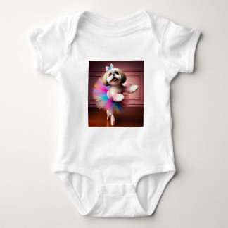 Bodykosten är en söt ballerina hund dans t shirt