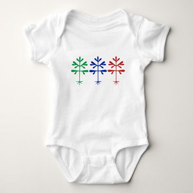 Bodykosten baby/Småbarn eller Tee, tresidigt provt T Shirt (Framsida)