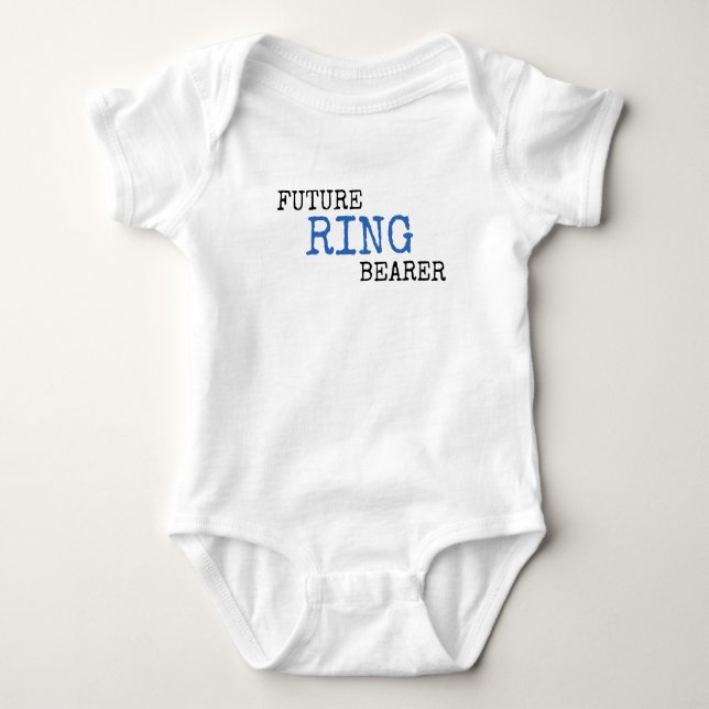 Bodykosten Ring Bearer Bröllop Baby T Shirt (Framsida)