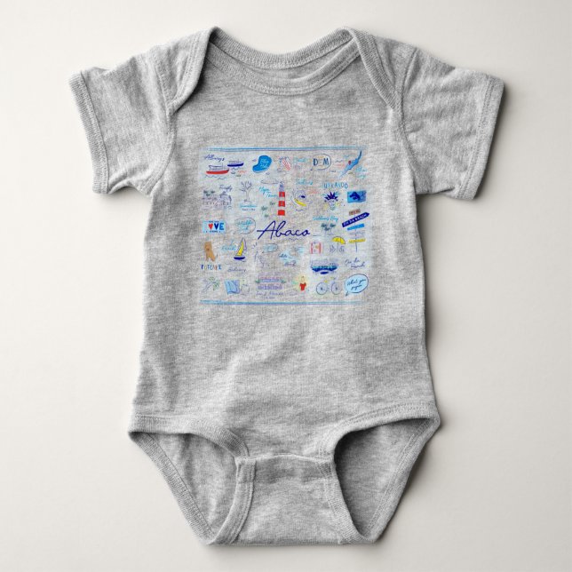 Bodykostydräkt 0-24 m "The ABC's of Hope Town T Shirt (Framsida)