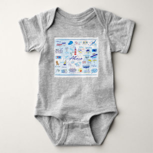 Bodykostydräkt 0-24 m "The ABC's of Hope Town T Shirt