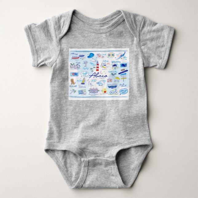 Bodykostydräkt 0-24 m "The ABC's of Hope Town T Shirt (Framsida)