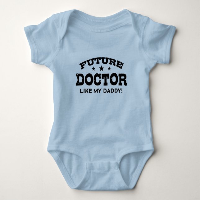Bodykostydräkt för framtida Doktor Baby T Shirt (Framsida)