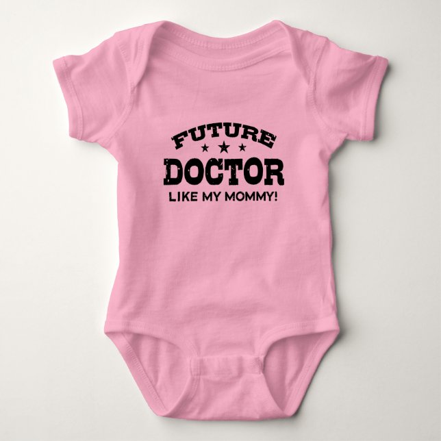 Bodykostydräkt för framtida Doktor Baby T Shirt (Framsida)