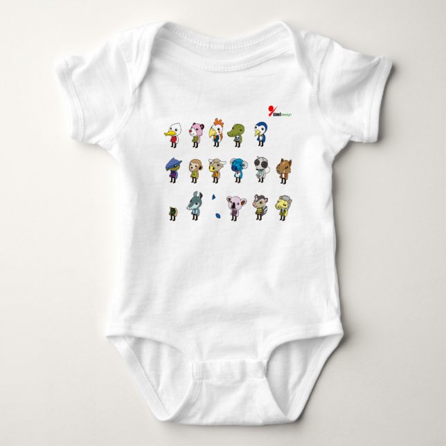 Bodykostym baby med utsmyckningstecken - Adorabl T Shirt (Framsida)