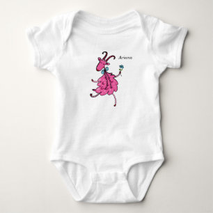 Bodykostym för Flicka med Rosa Goat T Shirt